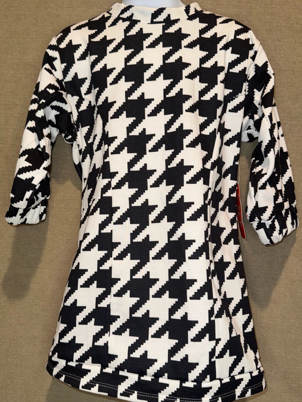 NWT Wonder Nation Girls XS (4-5) Houndstooth Mod Vintage Style Mock Neck Dress